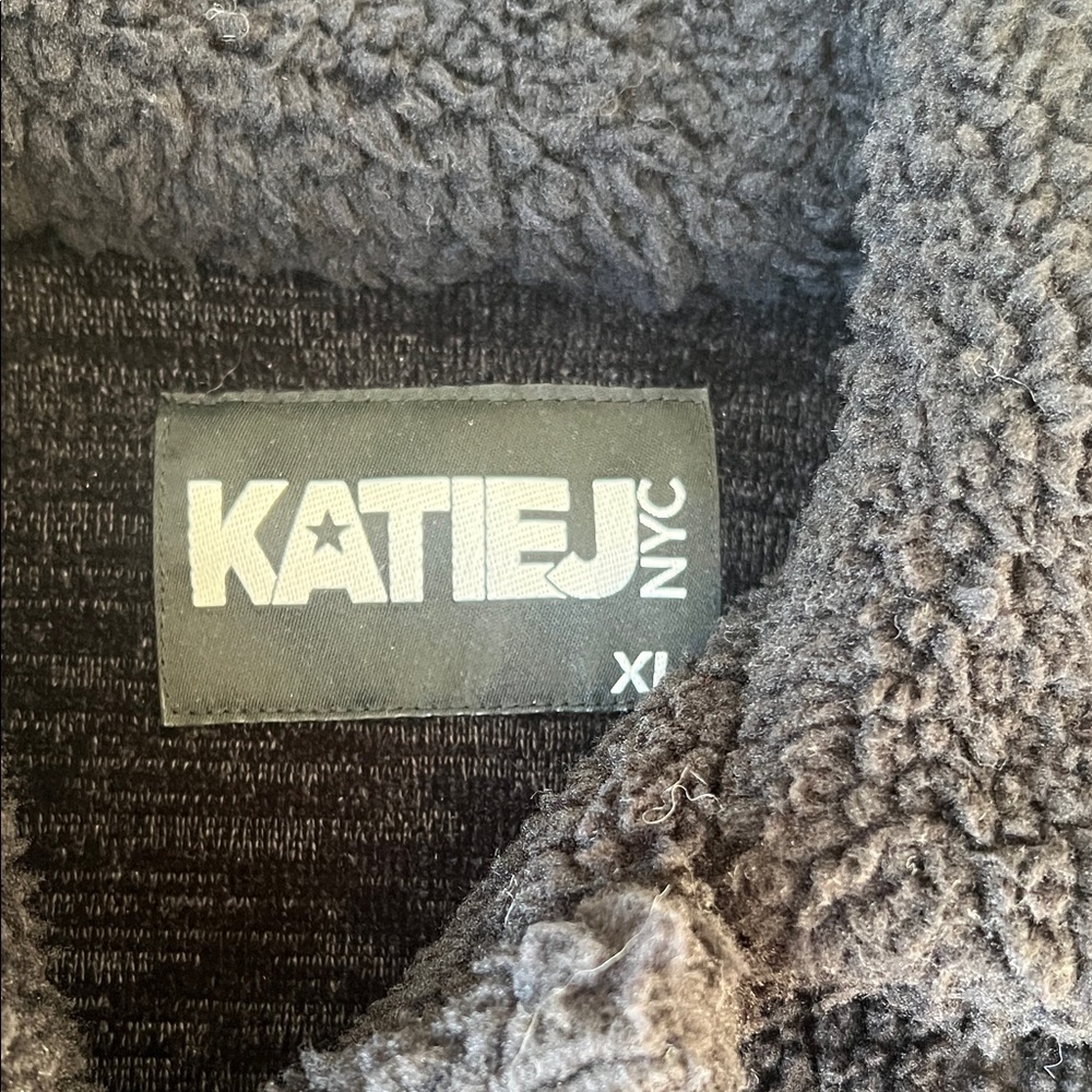 KatieJ NYC Black Sherpa Kids Jacket - Picture 3 of 5